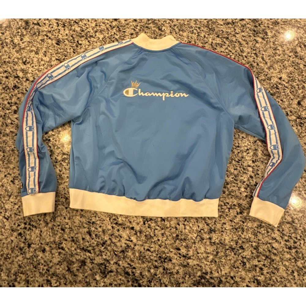 Champion Girl's Light Blue‎ Track Jacket Full Zip Size Extra Large #798 - Picture 8 of 10